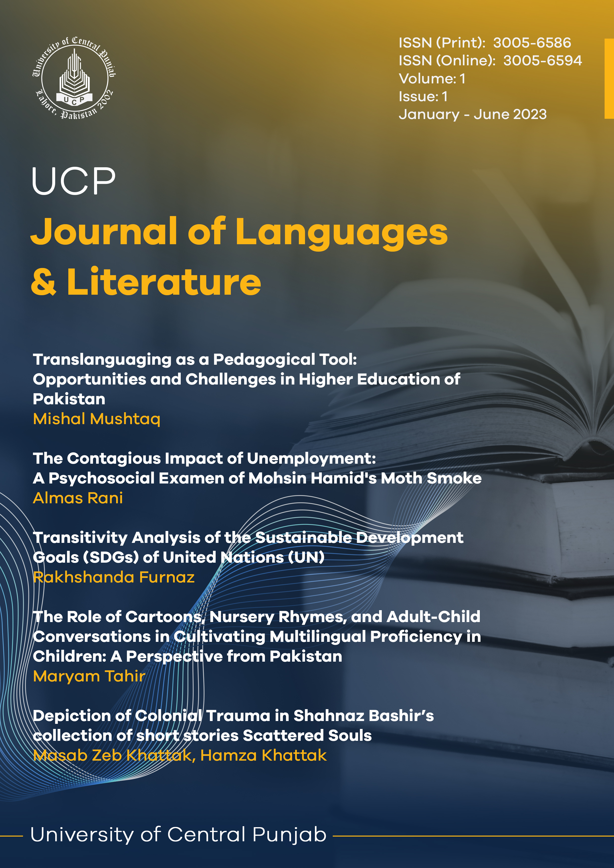 					View Vol. 1 No. 1 (2023): UCP Journal of Languages & Literature
				